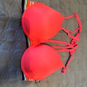 PINK Victoria’s Secret strappy back push up bra